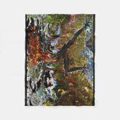 Fierce Warrior 2 Yoga Fleece Blanket by Deprise Deken (Voorkant)