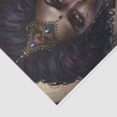 Fierce Warrior Queen Afro-Amerikaanse Decoupage Tissuepapier (Detail)