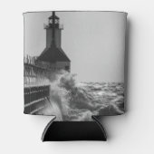 Fierce Waves in St Joseph Grayscale Blikjeskoeler (Voorkant)