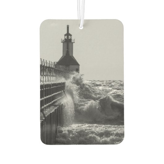 Fierce Waves in St Joseph Grayscale Luchtverfrisser (Achterkant)