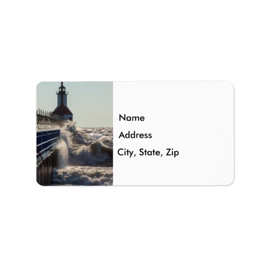 Fierce Waves op St Joseph Address Label (Voorkant)