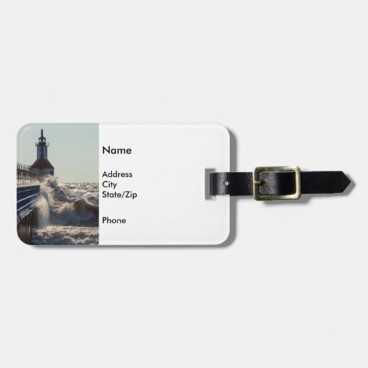 Fierce Waves op St Joseph Bagagelabel (Voorkant horizontaal)