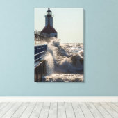 Fierce Waves op St Joseph Canvas Afdruk (Insitu (Houten vloer))