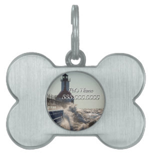 Fierce Waves op St Joseph Pet ID Tag Huisdieren Naamplaatje