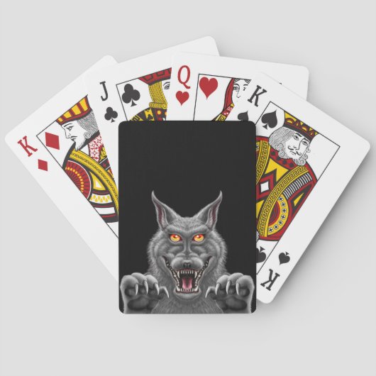 Fierce Werewolf-spelkaarten Pokerkaarten (Achterkant)