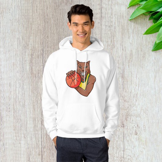 Fierce Wildcat Basketball Mascot Hoodie
