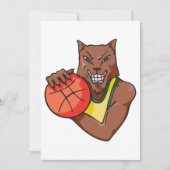 Fierce Wildcat Basketball Mascot Kaart (Voorkant)