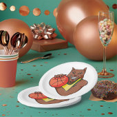 Fierce Wildcat Basketball Mascot Papieren Bordje