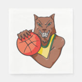 Fierce Wildcat Basketball Mascot Servet (Voorkant)