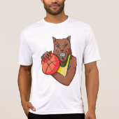 Fierce Wildcat Basketball Mascot T-shirt (Voorkant)