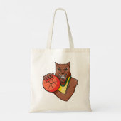 Fierce Wildcat Basketball Mascot Tote Bag (Achterkant)