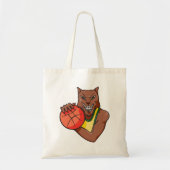 Fierce Wildcat Basketball Mascot Tote Bag (Voorkant)
