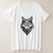 Fierce Wolf Face T-shirt – Bold & Stylish beroemd  (Design voorkant)