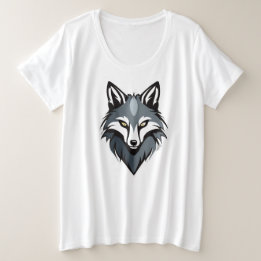 Fierce Wolf Face T-shirt – Bold & Stylish beroemd