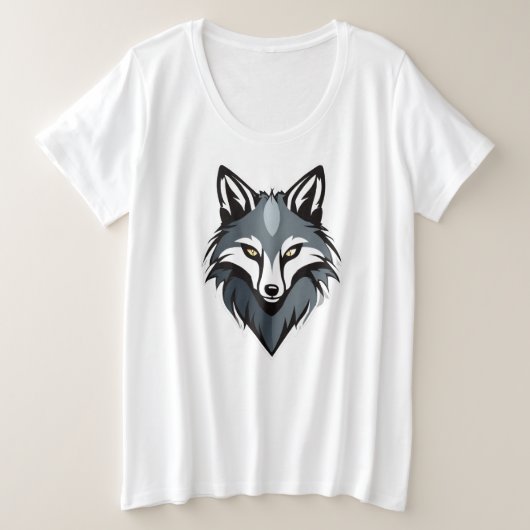 Fierce Wolf Face T-shirt – Bold & Stylish beroemd  (Design voorkant)