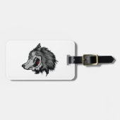 Fierce Wolf Head Bold Wild Animal Bagagelabel (Voorkant horizontaal)