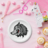 Fierce Wolf Head Bold Wild Animal Papieren Bordje (Feest)
