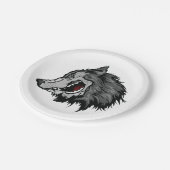 Fierce Wolf Head Bold Wild Animal Papieren Bordje (Gekanteld)
