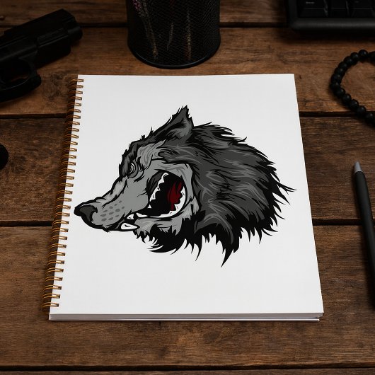 Fierce Wolf Head Bold Wild Animal Planner