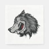 Fierce Wolf Head Bold Wild Animal Servet (Voorkant)