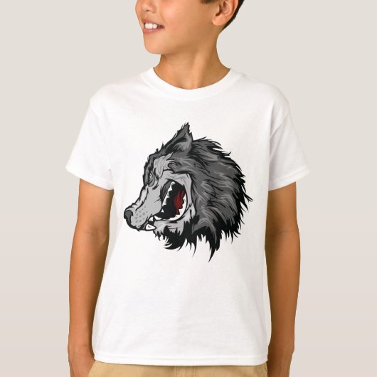 Fierce Wolf Head Bold Wild Animal T-shirt (Voorkant)