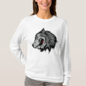 Fierce Wolf Head Bold Wild Animal T-shirt (Voorkant)