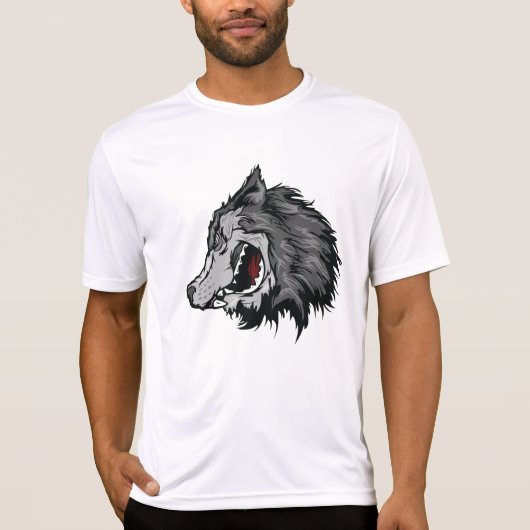 Fierce Wolf Head Bold Wild Animal T-shirt (Voorkant)