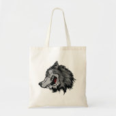 Fierce Wolf Head Bold Wild Animal Tote Bag (Voorkant)