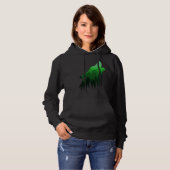 Fierce Wolf in the Forest Wilderness Style for Nat Hoodie (Voorkant volledig)