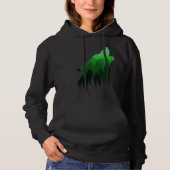Fierce Wolf in the Forest Wilderness Style for Nat Hoodie (Voorkant)