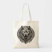 Fierce Wolf Mandala: symbool van kracht Tote Bag (Voorkant)