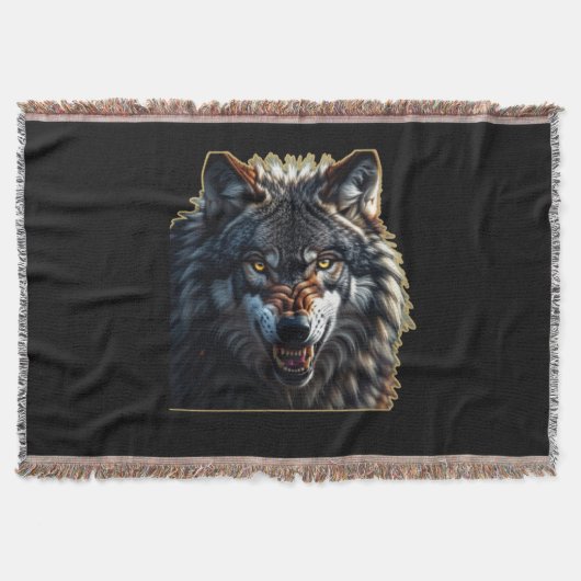 Fierce Wolf – Symbol of Strength and Freedom Deken (Voorkant)