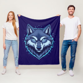 Fierce Wolf – Symbol of Strength and Freedom Fleece Deken