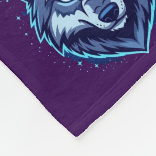 Fierce Wolf – Symbol of Strength and Freedom Fleece Deken (Hoek)