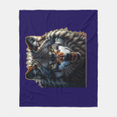 Fierce Wolf – Symbol of Strength and Freedom Fleece Deken (Voorkant)