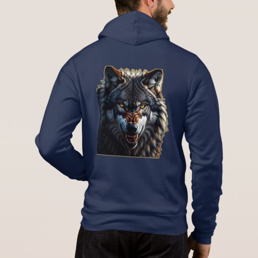 Fierce Wolf – Symbol of Strength and Freedom Hoodie (Achterkant)