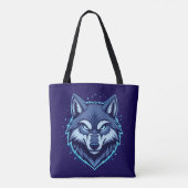 Fierce Wolf – Symbol of Strength and Freedom Tote Bag (Achterkant)