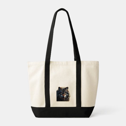 Fierce Wolf – Symbol of Strength and Freedom Tote Bag (Achterkant)