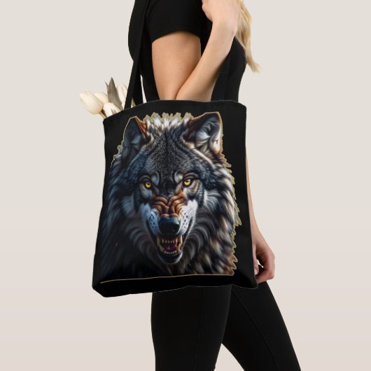 Fierce Wolf – Symbol of Strength and Freedom Tote Bag (Dichtbij)