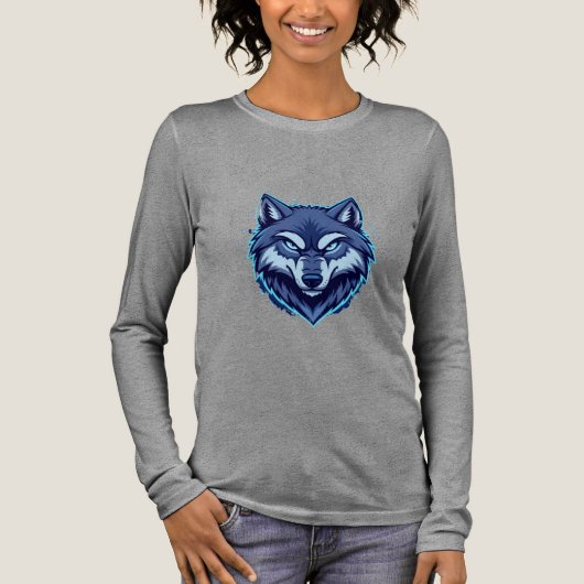 Fierce Wolf – Symbol of Strength and Freedom Tri-Blend Shirt (Voorkant)