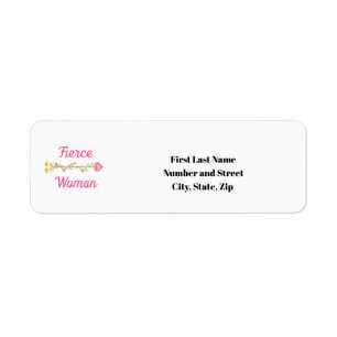 Fierce Woman Arrow Return Address Labels