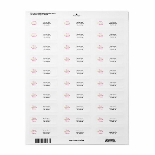 Fierce Woman Arrow Return Address Labels (Full Sheet)