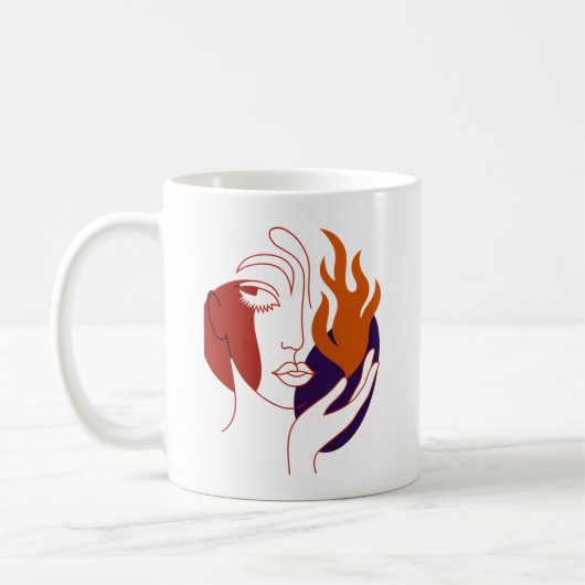 Fierce Woman Inner Fire Strength Motivation Quote Koffiemok (Links)