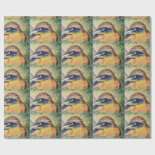 Fierce Yellow and Black Bird Cadeaupapier