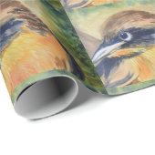 Fierce Yellow and Black Bird Cadeaupapier (Rol Hoek)