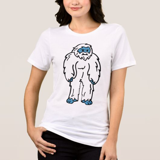 Fierce Yeti - Arctic Mythical Beast Tri-Blend Shirt (Voorkant)