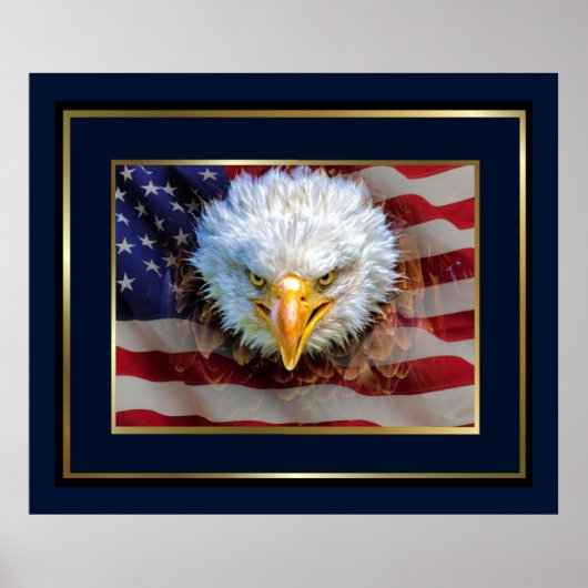 Fiercely Patriotic Eagle Poster (Voorkant)