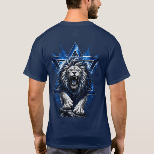 Fiere Leeuw van Juda met Davidster  T-shirt