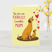 Fierlijk Liefdevolle Moeder Hond Kunstkaart Kaart (Gele Bloem)