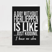 Fierljeppen grappig geschenk kaart (Voorkant)